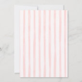 Invitation Pink Stripes Bow Coquette Sweetheart Baby Shower (Dos)