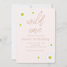 Pink Stripes, Daisy 1er Anniversaire Fête Wild One