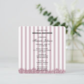 Invitation Pink Stripes et dentelle (Debout devant)