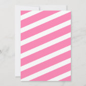 Invitation Pink Stripes Gold Little Citrouille Baby shower d' (Dos)