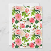 Invitation Pink Summer Floral Joli 40e anniversaire (Dos)