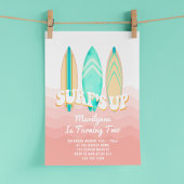 Invitation Pink Surfs Up Surboard 2e anniversaire