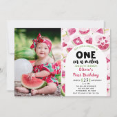 Invitation Pink Sweet Watermelon Anniversaire 1er anniversair (Devant)
