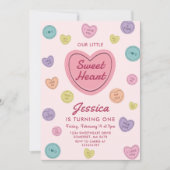 Invitation Pink Sweetheart Candy Valentine Anniversaire (Devant)