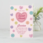 Invitation Pink Sweetheart Candy Valentine Anniversaire (Debout devant)