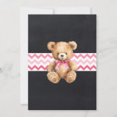 Invitation Pink Teddy Bear Little Bear Anniversaire Pink Chev (Dos)