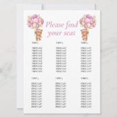 Invitation PINK Teddy fille d'anniversaire (Devant)