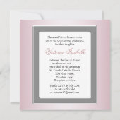 Invitation Pink Tiara Pink Photo Quinceanera (Dos)