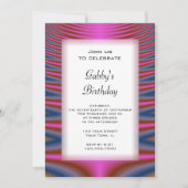 Invitation Pink Tie Dye fête d'anniversaire (Devant)