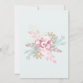 Invitation Pink Tis The Season Mint Dîner De Vacances Invitat (Dos)