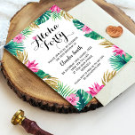 Invitation Pink Tropical 40th Birthday<br><div class="desc">Créez une invitation unique qui est parfaite pour votre occasion. Pink Tropical 40th Birthday Invitation a un design moderne et minimaliste que vous pouvez customiser avec votre propre texte et couleurs!</div>
