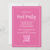 Invitation Pink Tropical Floral Summer Party (Devant)
