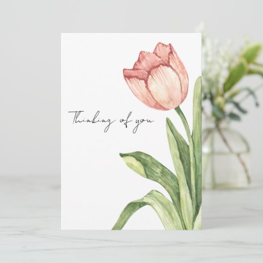 Invitation Pink Tulip Alone (Debout devant)