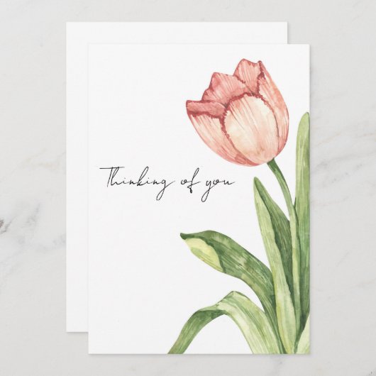 Invitation Pink Tulip Alone (Devant / Derrière)