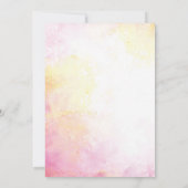 Invitation Pink Tulip Aquarelle Fête des Mères Brunch (Dos)