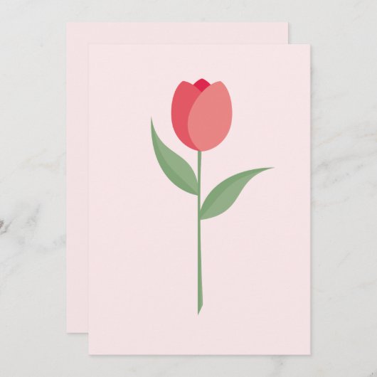Invitation Pink Tulip Bridesmaid Proposal Card (Devant / Derrière)