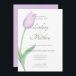 Invitation Pink Tulip Solo Purple Moderne<br><div class="desc">Conception directe du client</div>