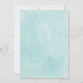 Invitation Pink Turquoise or Aquarelle Fleurs Baby shower fil (Dos)