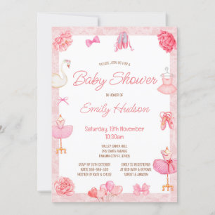 Invitation Pink Tutu Ballerina