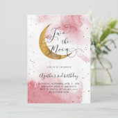 Invitation Pink Two The Moon Girl 2e fête d'anniversaire (Debout devant)