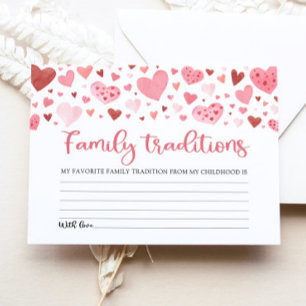 Invitation Pink Valentine Family Traditions Baby shower Jeu