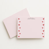 Invitation Pink Valentine Heart Border Note Card