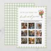 Invitation Pink Valentine How Old Were The Bride & Groom Game (Devant / Derrière)