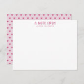 Invitation Pink  Valentine’s Day Note Card (Devant / Derrière)