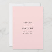 Invitation Pink Valentine's Day Hearts Fête (Dos)