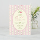 Invitation Pink vintage bridal shower (Debout devant)