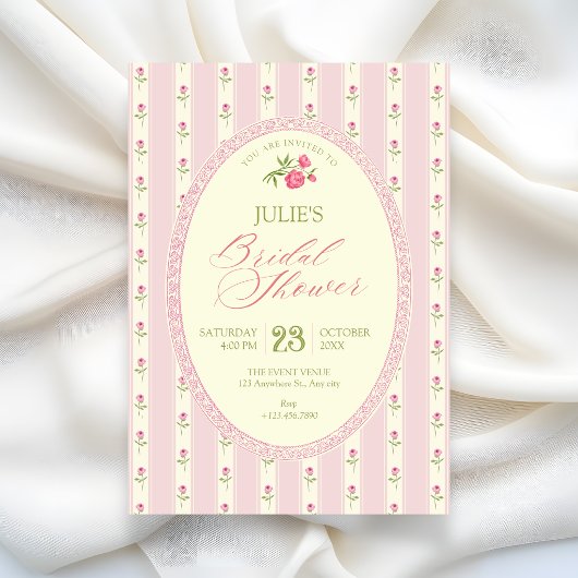 Invitation Pink vintage bridal shower