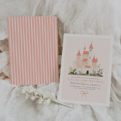 Invitation Pink Vintage Château de Princess Fairytale Anniver