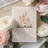 Invitation Pink Vintage Château de Princess Fairytale Anniver