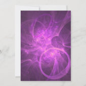 Invitation Pink violet Abstrait fractal Parti de Bachelorette (Dos)
