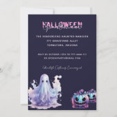 Invitation Pink violet Halloween Spooktacular Party (Dos)