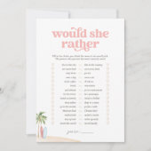 Invitation Pink Voudrait-Elle Plutôt Baby Beach Douche Jeu (Devant)