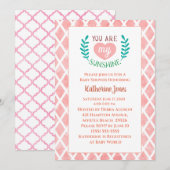 Invitation Pink Vous Êtes Mon Baby shower Soleil (Devant / Derrière)