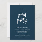 Invitation Pink Watercolor Gold Photo Graduate Party (Dos)