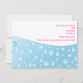 Invitation Pink Watertoboggan Pool Fête de natation Filles In (Dos)