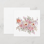 Invitation Pink Wedding Bouquet (Devant / Derrière)