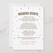 Invitation Pink Western Allons à la fête de bachelorette des  (Dos)