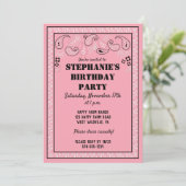 Invitation Pink Western Bandana Imprimer Anniversaire (Debout devant)