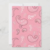 Invitation Pink Western Bandana Imprimer Anniversaire (Dos)