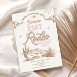 Invitation Pink Western Desert 21e Rodeo 21e anniversaire<br><div class="desc">Pink Western Desert 21st Rodeo 21st Birthday Invitation Pink and brown 21st rodeo 21st anniversaire invitation avec deux vaches longhorn,  western desert illustration et texte de style corde. Cette 21ème invitation d'anniversaire de rodéo est idéale pour une fête de 21ème anniversaire sur le thème de wild west.</div>