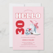 Invitation Pink Western Disco Cowgirl 30th Birthday Party (Devant)