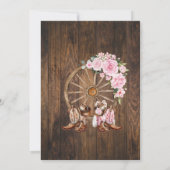 Invitation Pink Western Nous Faisons BBQ Pays Couples Douche (Dos)