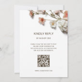 Invitation Pink White 3D Wildflowers Wedding (Dos)