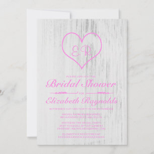 Invitation Pink & White Country Bridal Show