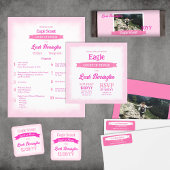 Invitation Pink & White Eagle Court of Honor Party
