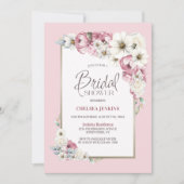 Invitation Pink White Floral (Devant)